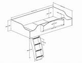 Bunk Beds Template Coloring Sketch sketch template