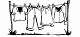 Clothes Washing Line Clipart Clothesline Drawing Clip Cliparts Drawings Cartoon Laundry Clothing Colouring Shirt Land Living Clipground Put Library Baby sketch template