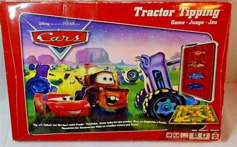 disney pixar cars tractor tipping game complete  box damage