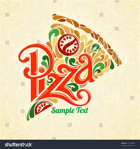 pizza design template stock vector illustration  shutterstock
