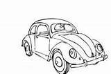 Beetle Coloring Car Pages Convertible Vw Tocolor sketch template