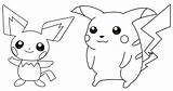 Pichu Coloring Kids Pages Pokemon Sheet Cute Little sketch template
