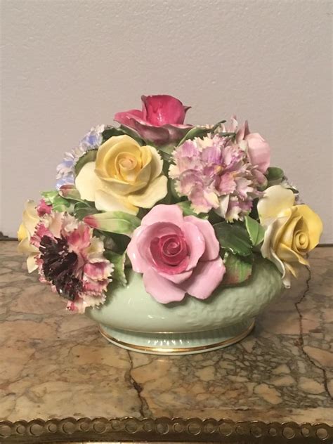 royal adderley floral bouquet centerpiece flower arrangement bone china england porcelain