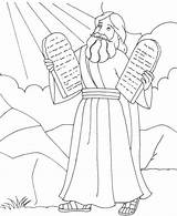 Commandments Moses sketch template