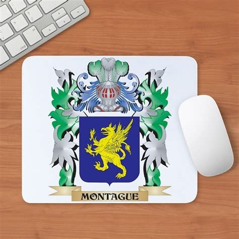 montague coat  arms family crest mousepad cafepress