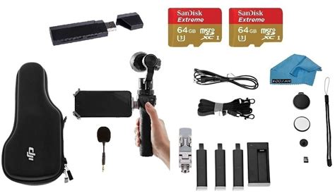 dji osmo handheld fully stabilized  mp camera  axis gimbal deluxe kit   gb sandisk