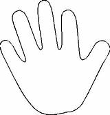 Outline Left Right Handprint Hand Printable Template Clipart sketch template