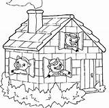 Pigs Little Three Coloring Pages Houses House Drawing Sheets Printable Color Getdrawings Getcolorings Pig Paintingvalley sketch template