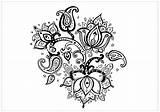 Henna Lotus Flower Coloring Template Designs sketch template