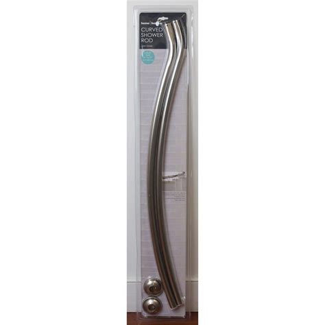 Home Basics 43 62 In Steel Curved Shower Rod Bar In Satin