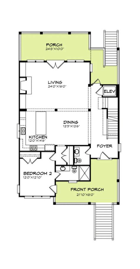 inverted house plan   country plan
