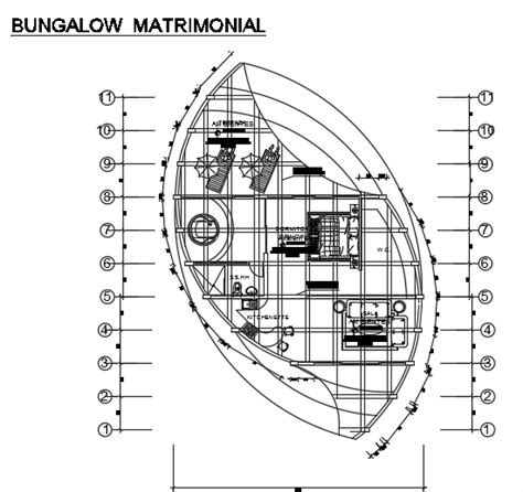 xm bungalow house plan  cad dwg drawing file     model cadbull