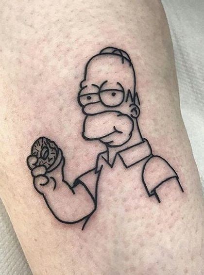 Homer Simpson Tattoo Simpsons Tattoo Tattoos For Guys Cartoon Tattoos