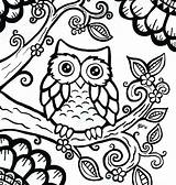 Coloring Pages Girly Easy Printable Adult Cute Owl Kids Color Getcolorings Getdrawings Adults Colorings Print sketch template