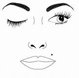 Face Makeup Charts Mac Templates Maquillaje Chart Eye Para Ojos Make Blank Cara List Template Class Clip La Dibujar Choose sketch template