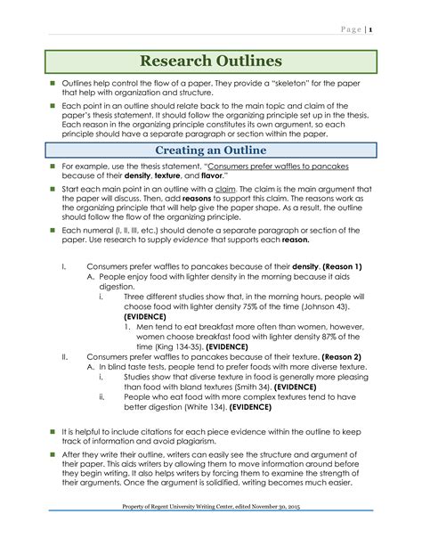 creating  research paper outline templates  allbusinesstemplatescom
