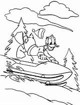 Coloring Pages Snowmobile Donald Duck Skidoo Color Disney Getcolorings Print Printable Picolour Colouring Snow Mobile sketch template