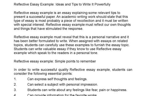 examples   reflection papers   write  reflection paper