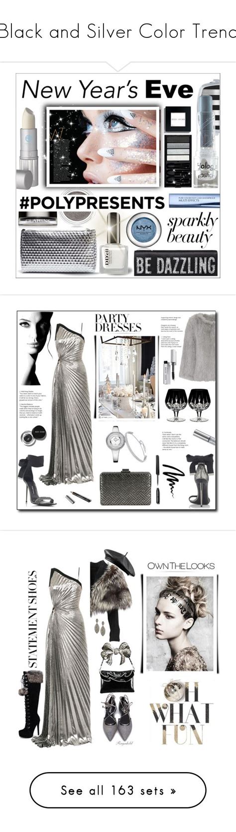 black  silver color trend   styling  friend   polyvore featuring beauty
