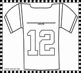 Football Coloring Pages Template Seahawks Jersey Seattle Jerseys Hockey Baseball Clip Printable Color Drawing Print Man Kids Preschool Colouring Player sketch template