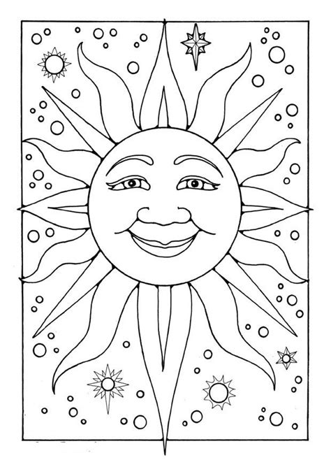 sun  moon coloring page coloring home