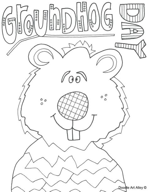 printable groundhog day coloring pages  getcoloringscom