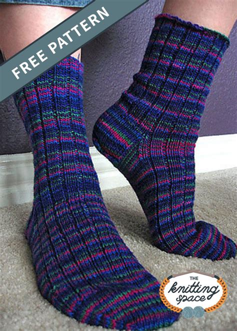 Basic Knitted Ribbed Sock [free Knitting Pattern] Knitted Socks Free