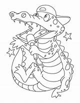 Crocodile Krokodil Crocodiles Alligator Procoloring Coloringhome Letzte sketch template
