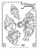 Doozers Coloring Pod Squad Color Characters Pages Henson Jim Printable Noel sketch template