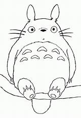 Coloring Totoro Pages Popular sketch template