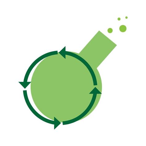 gruenes labor mit recyceln pfeil logo design vektorgrafik symbol symbol