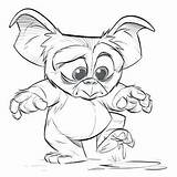 Gremlins Cartoon Coloring Sketch Drawing Pages Drawings Gizmo Sketches Character Characters Cute Cohen Graffiti Year Post First Printable Easy Instagram sketch template