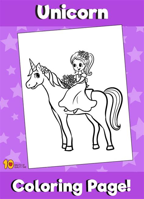 coloring page girl riding  unicorn unicorn coloring pages