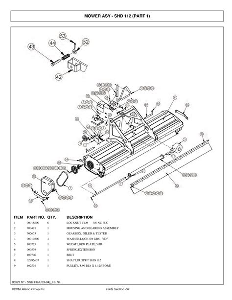 alamo super heavy duty flail parts manual p page