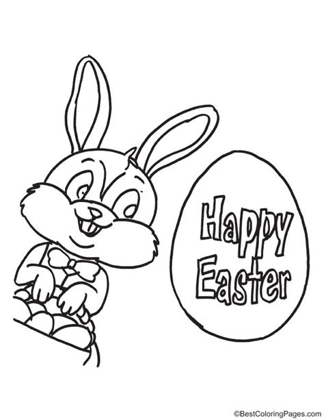 simple bunny coloring page   simple bunny coloring page