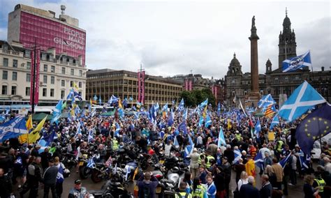 Thousands March Through Glasgow In Support Of Scottish