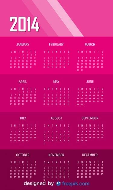 vector  pink calendar