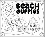 Coloring Bubble Guppies Pages Printable Molly Picnic Birthday Guppy Print Bubbles Beach Color Family Drawing Table Kids Colouring Oona Books sketch template