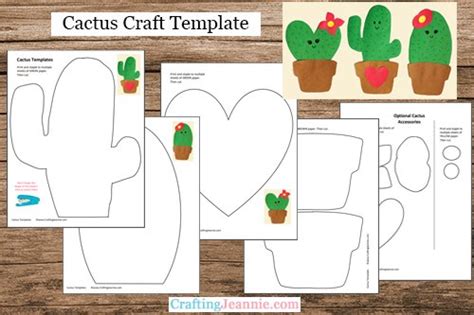 cactus crafts  template crafting jeannie