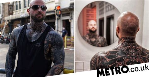 man spends over £10 000 getting body inked in 40 day tattoo marathon