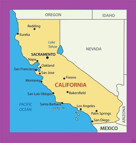 california city map large printable  standard map whatsanswer