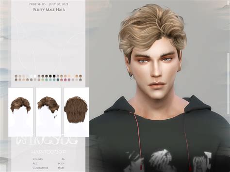 sims resource wings  fluffy male hair