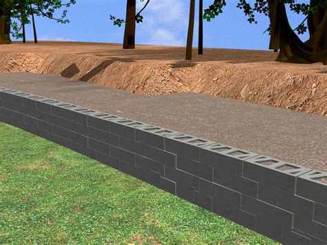 concrete block retaining walls   build  cinder block retaining
