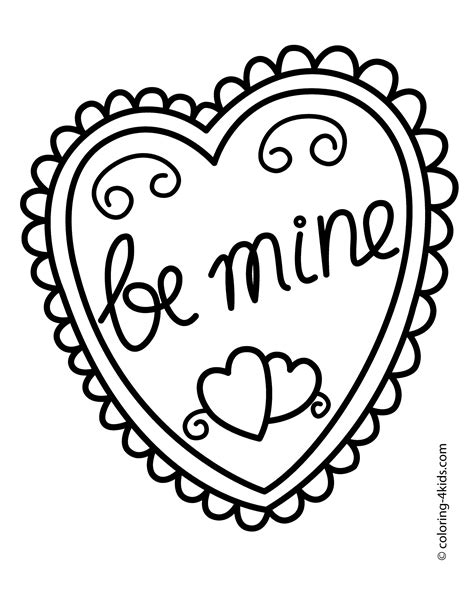 valentines day heart coloring pages  kids printable