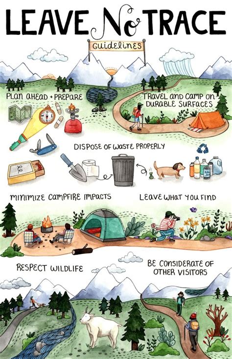 leave  trace guidelines art print  brooke weeber  small