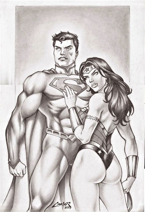 superman and wonder woman by carlos braga superman wonder woman comics love