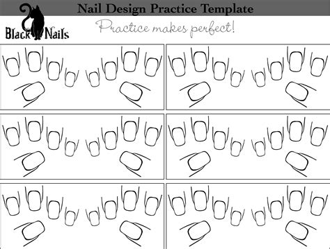 printable blank nail template