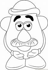 Potato Head Mr Coloring Printable Pages Getdrawings sketch template