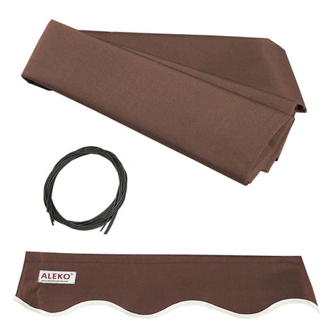 aleko  retractable awning fabric replacement brown color walmartcom