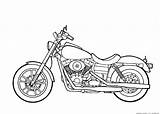 Motorcycle Drawing Simple Harley Davidson Coloring Pages Getdrawings sketch template
